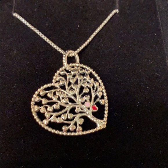 Pandora Family Tree Heart Necklace - Picture 2 of 2